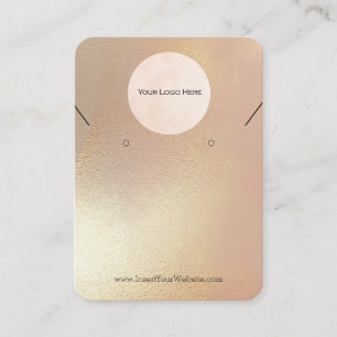 Carte De Visite Votre Logo Design Gold Shimmer Bijoux
