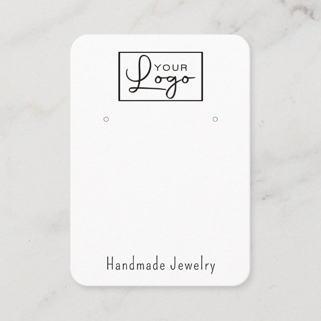 Carte De Visite Votre logo Écran d'oreille Médias sociaux Code QR (Devant)