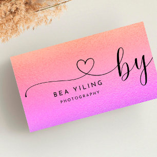 Carte De Visite Votre Logo Faux Ombre Miami Foil Modern