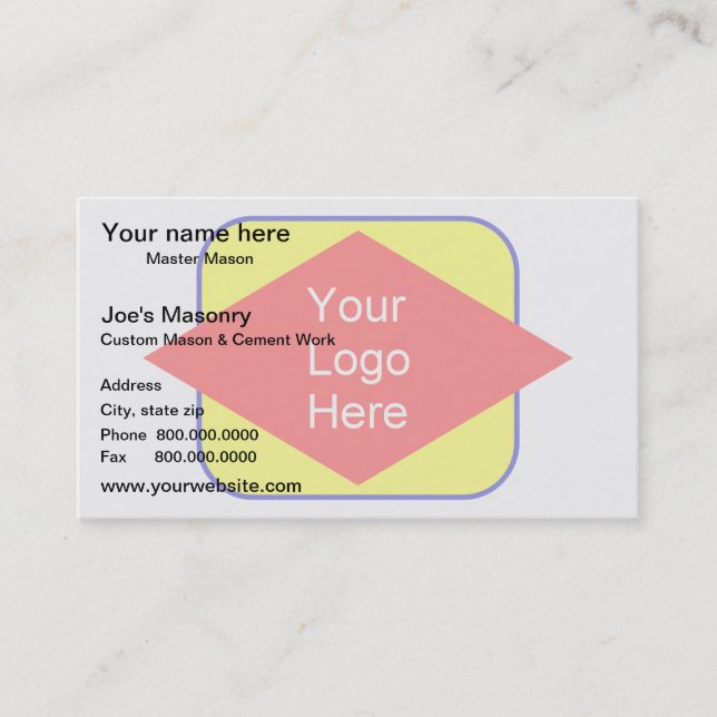 Carte De Visite Votre logo ici (Devant)