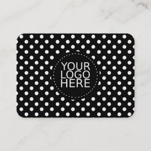 Carte De Visite Votre logo ici et or de points