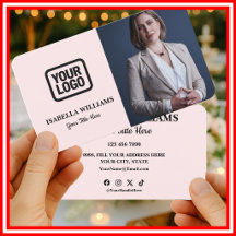 Votre Logo Ici Simple Moderne Rose Photo