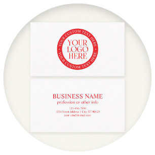 Carte De Visite Votre logo ou autre image   Noël blanc et rouge
