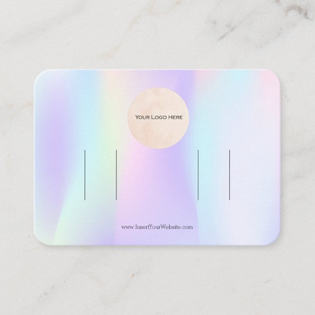 Carte De Visite Votre Logo Pastel Double Bow Écran Clip (Devant)