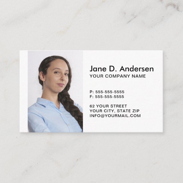Carte De Visite Votre logo personnalisé et votre professionnel pho (Devant)