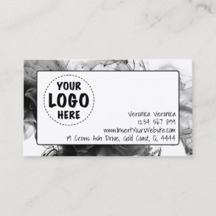 Carte De Visite Votre logo Smokey gothique Monochrome