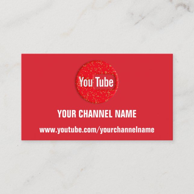 CARTE DE VISITE VOTRE NOM DE CANAL YOUTUBER SUSCRIBE LOGO QR CODE (Devant)