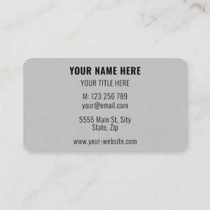 Carte De Visite Votre nom d'entreprise Couleurs personnalisées spé