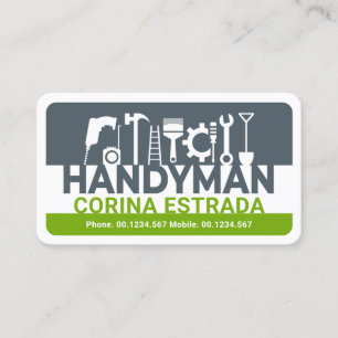 Carte De Visite Votre nom Handyman Tools Signer