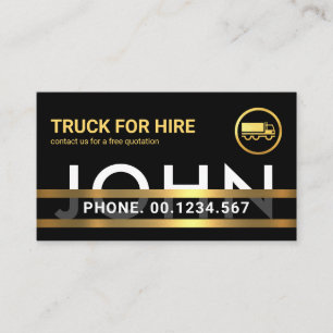 Carte De Visite Votre nom spécial Gold Lines Trucker