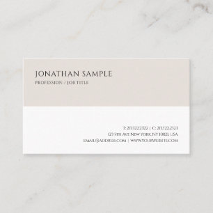 Carte De Visite Votre texte personnalisé Moderne Minimaliste Profe