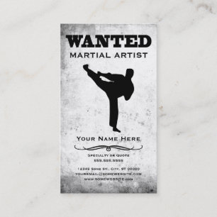Carte De Visite voulu : artiste martial