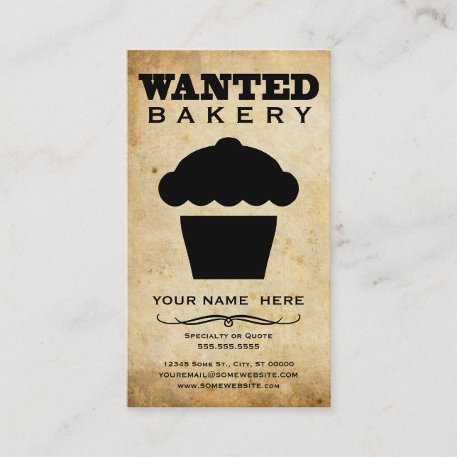 Carte De Visite voulu : boulangerie (Devant)