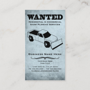 Carte De Visite voulu : services de chasse-neige