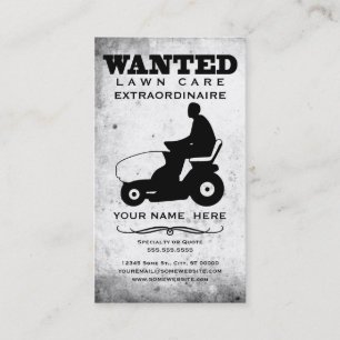 Carte De Visite voulu : soin de pelouse