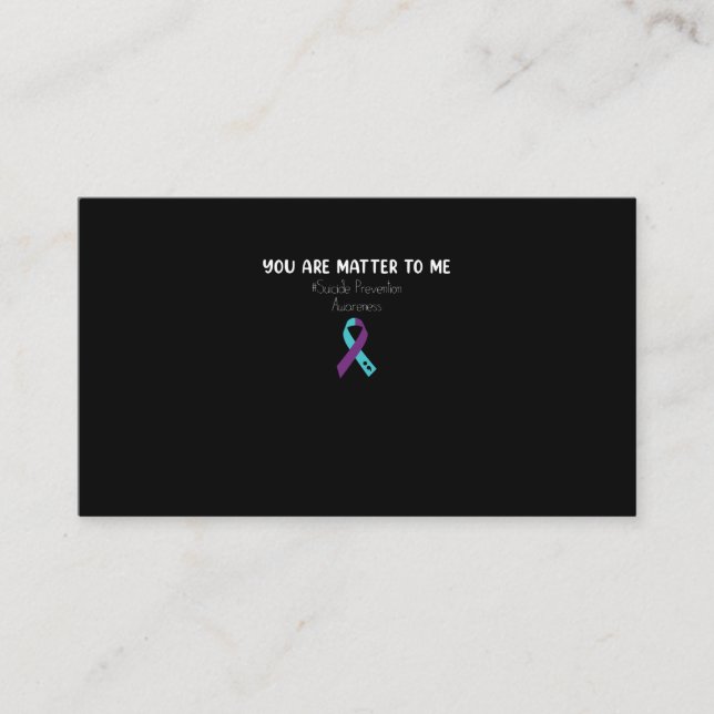 Carte De Visite Vous Comptez Pour Moi Prévention Suicide Sensibili (Devant)