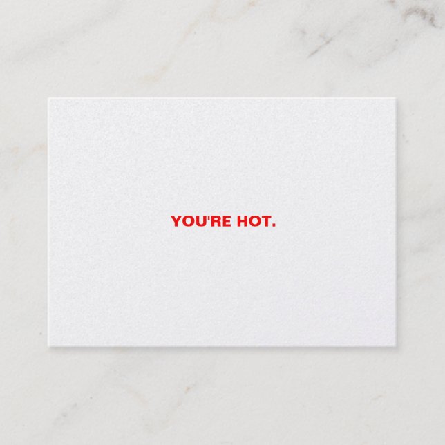 Carte De Visite VOUS êtes CHAUDS. Je suis FROID. AIDE (Devant)