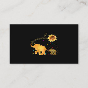 Carte De Visite Vous êtes mon Sunshine tournesol Elephant Autisme