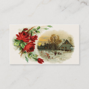 Carte De Visite Voûte des roses avec la vignette victorienne