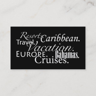 Carte De Visite Voyage dans le noir/blanc