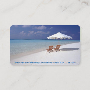Carte de visite voyage de 16 vacances