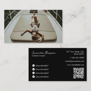 Carte De Visite Voyage Vlogger Influencer Contenu Créateur Photo