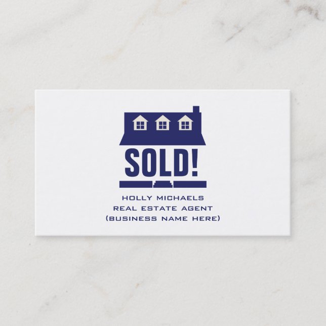 Carte De Visite Vrai agent immobilier - Chambre de style de cap (Devant)