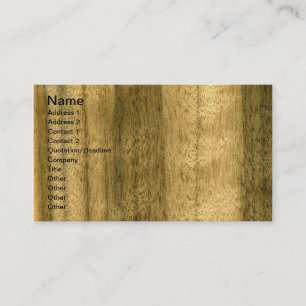 Carte De Visite Vraie fibre de bois australienne de placage de