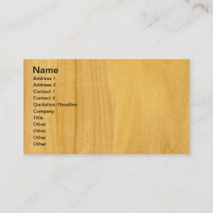Carte De Visite Vraie fibre de bois de placage d'Aspen