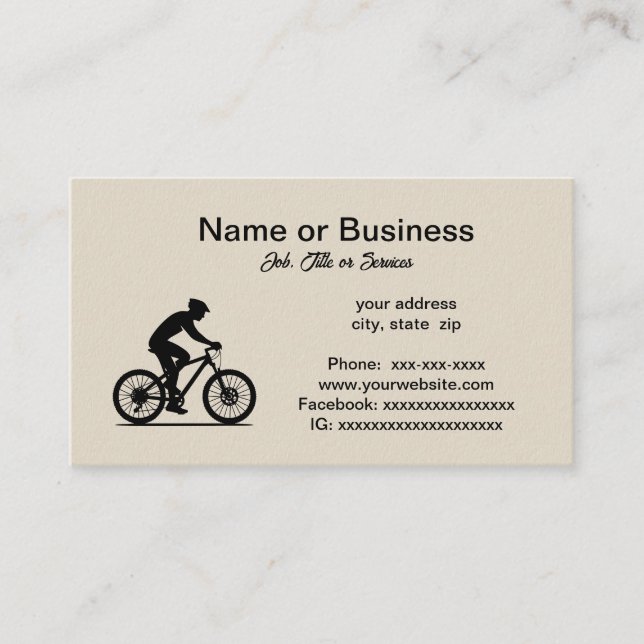 CARTE DE VISITE VTT (Devant)
