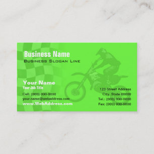 Carte De Visite VTT, Course de moto, Contact de l'équipe MX