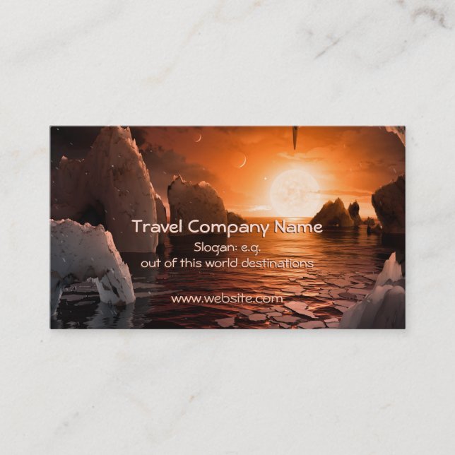 Carte De Visite Vue de Trappist-1f Exoplanet (Devant)
