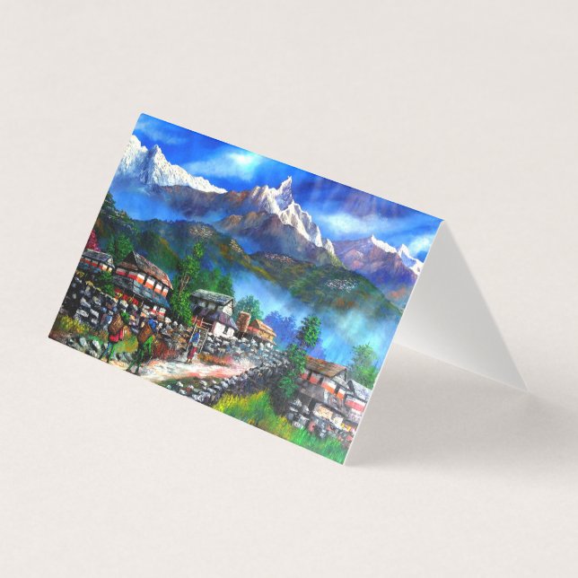 Carte De Visite Vue Panoramique De L'Everest Mountain Nepal (Devant)