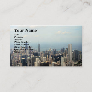 Carte De Visite Vue Skyline Chicago depuis la tour Willis