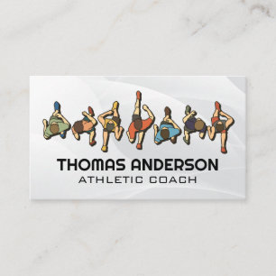 Carte De Visite Vue supérieure des coureurs