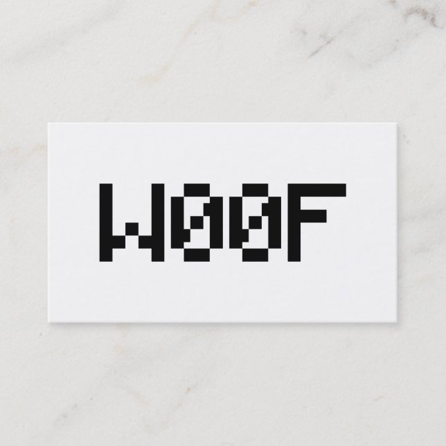 Carte De Visite W00F [Leetspeak Animal Sounds] (Devant)