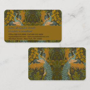 Carte De Visite Walter Crane Vintage Fig et Motif Peacock