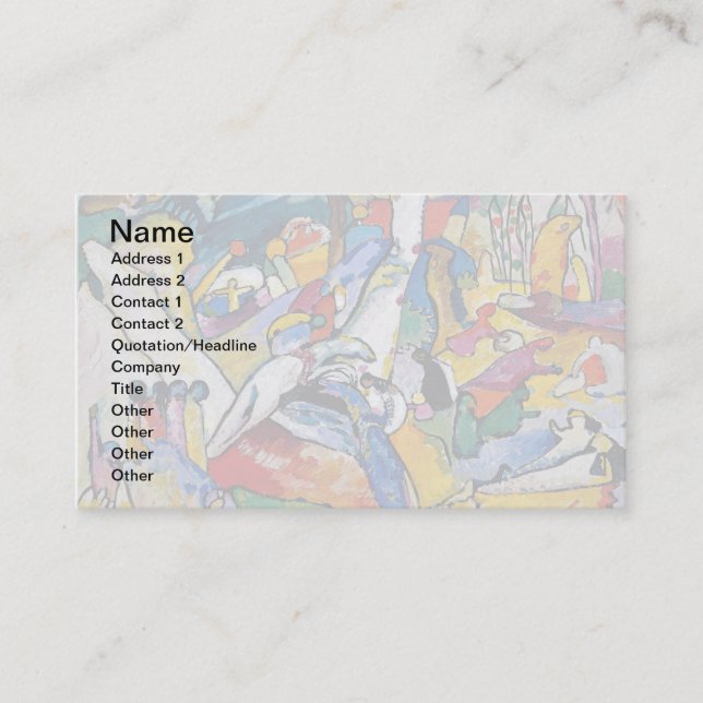 Carte De Visite Wassily Kandinsky - Composition II Art Abstrait (Devant)