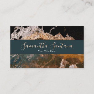 Carte De Visite Water Splash Dark Design moderne