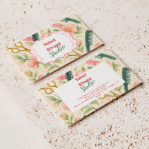 Watercolor Floral Hair Stylist Business