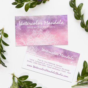 Carte De Visite Watercolor Mandala Holistic Healing & Spiritual