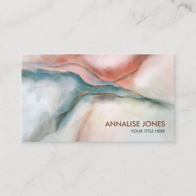 Carte De Visite Watercolor Marble (Devant)