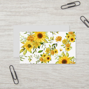 Carte De Visite Watercolor Sunflower 8