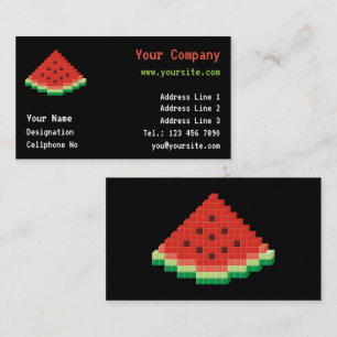 Carte De Visite Watermelon Pixel Art