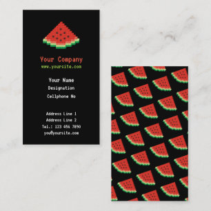 Carte De Visite Watermelon Pixel Art Vertical
