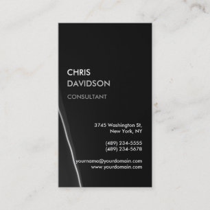 Carte de visite Wave gris foncé tendance