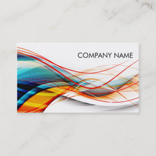 Carte De Visite Wavy Lines Science et technologie modernes