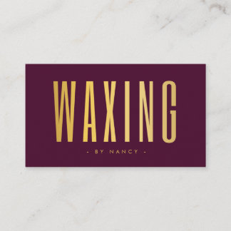 Carte De Visite Waxing Burgundy And Gold 