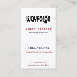 Carte De Visite Wayforge