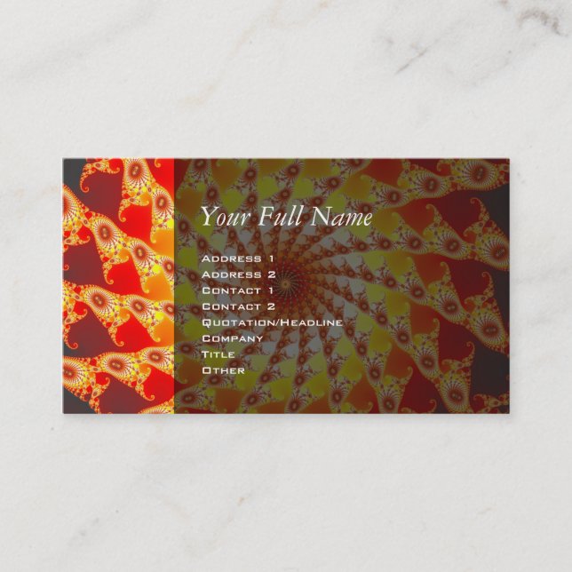 Carte De Visite Web de feu (Devant)